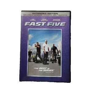 Fast Five DVD Action Vin Diesel Movie Extended & Theatrical Versions 2011 NR